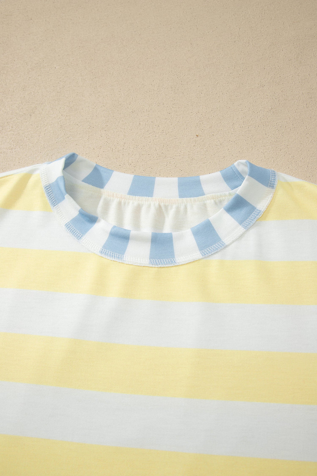 Stripe Patchwork Exposed Seam Oversized Top