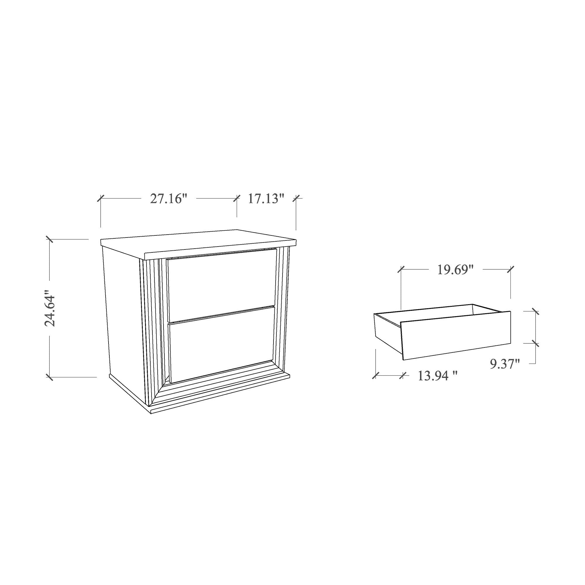 Modern MOON White Marble King 5PC Bedroom Set with LED Lighting and Solid Wood