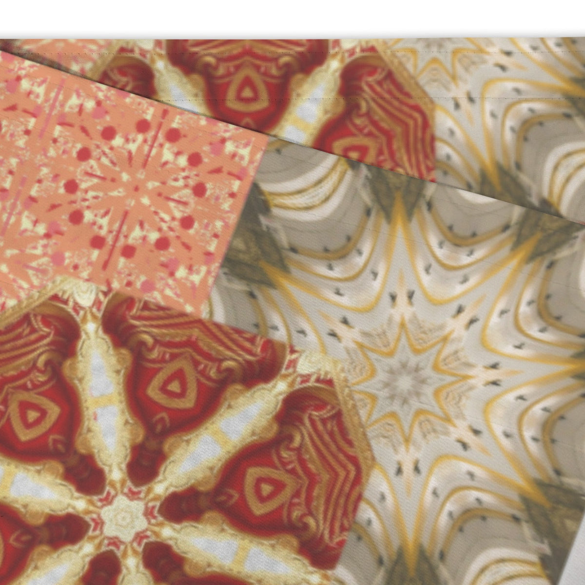 Heritage Revival Quilt Design Short Window Valance Curtain - 60" x 18"