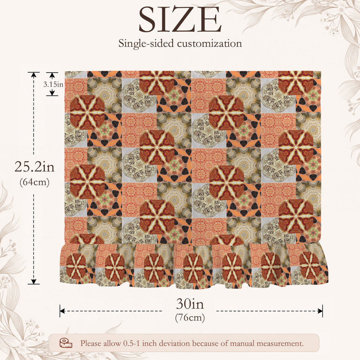 Heritage Revival Quilt Design Oven Curtain