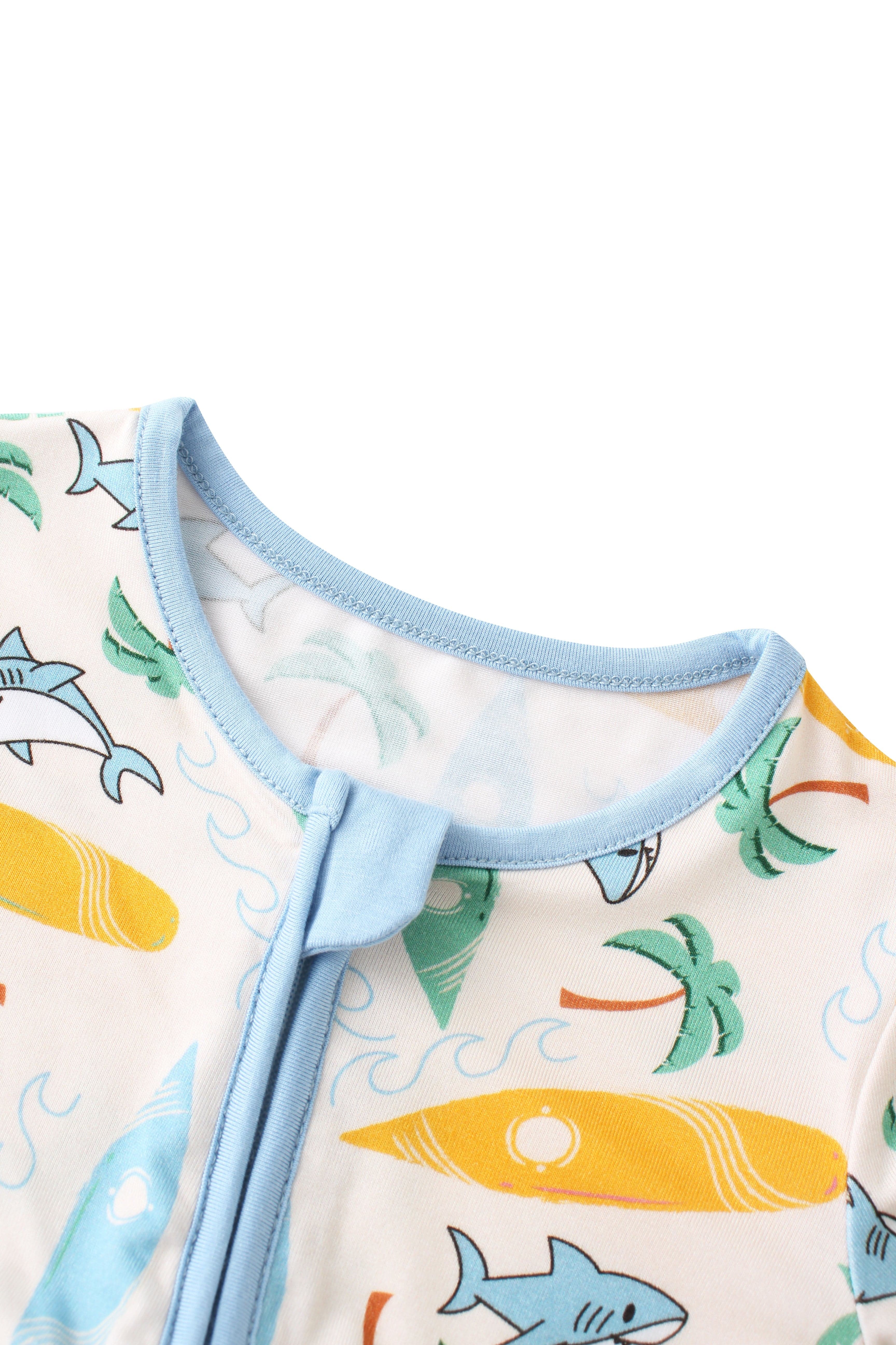 Posh TOT Surf's Up Bamboo Baby Convertible Zippy Romper  CINCO DE MAYO PROMO - FINAL SALE