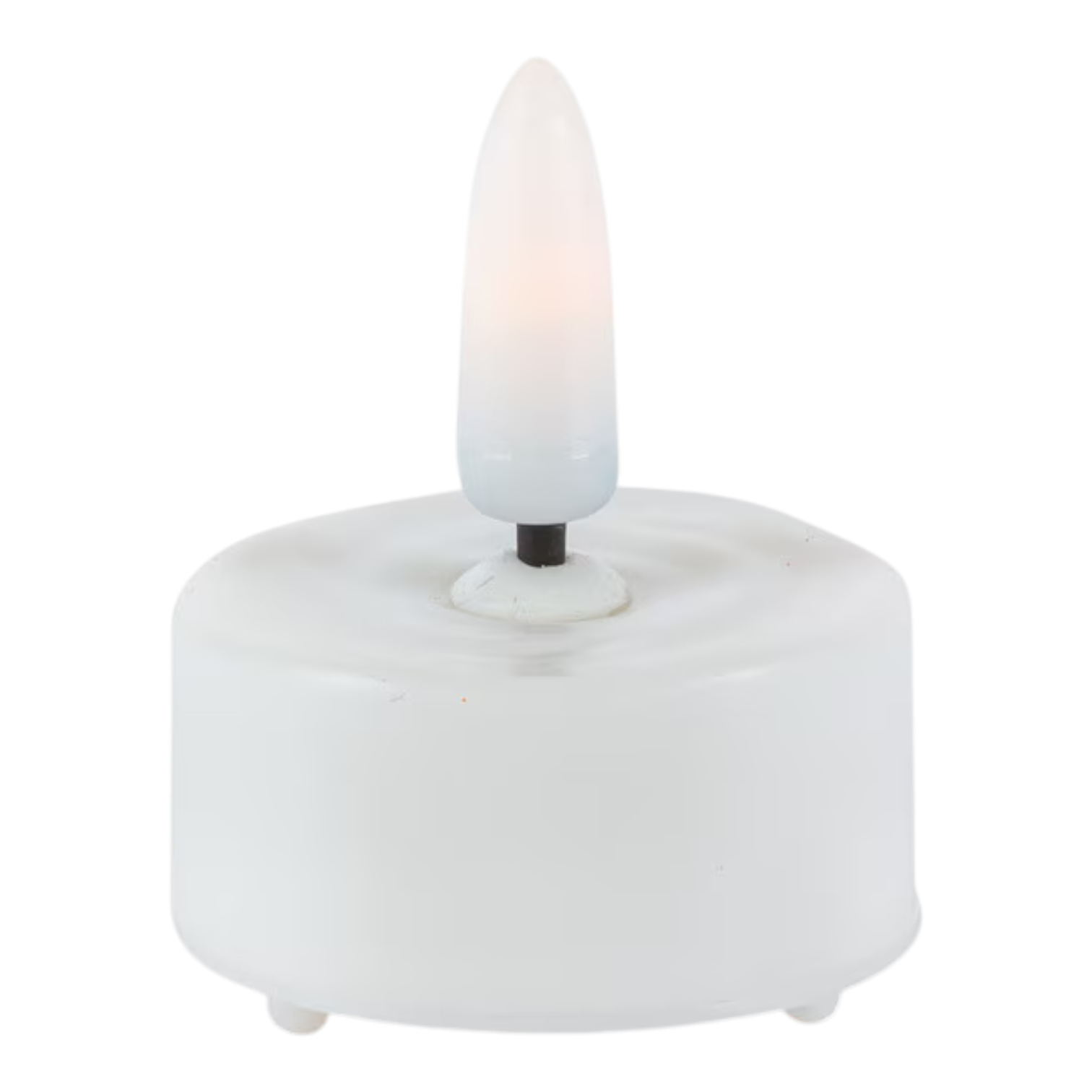 4-Piece Plastic LED Tealight Set with Bullet Flame