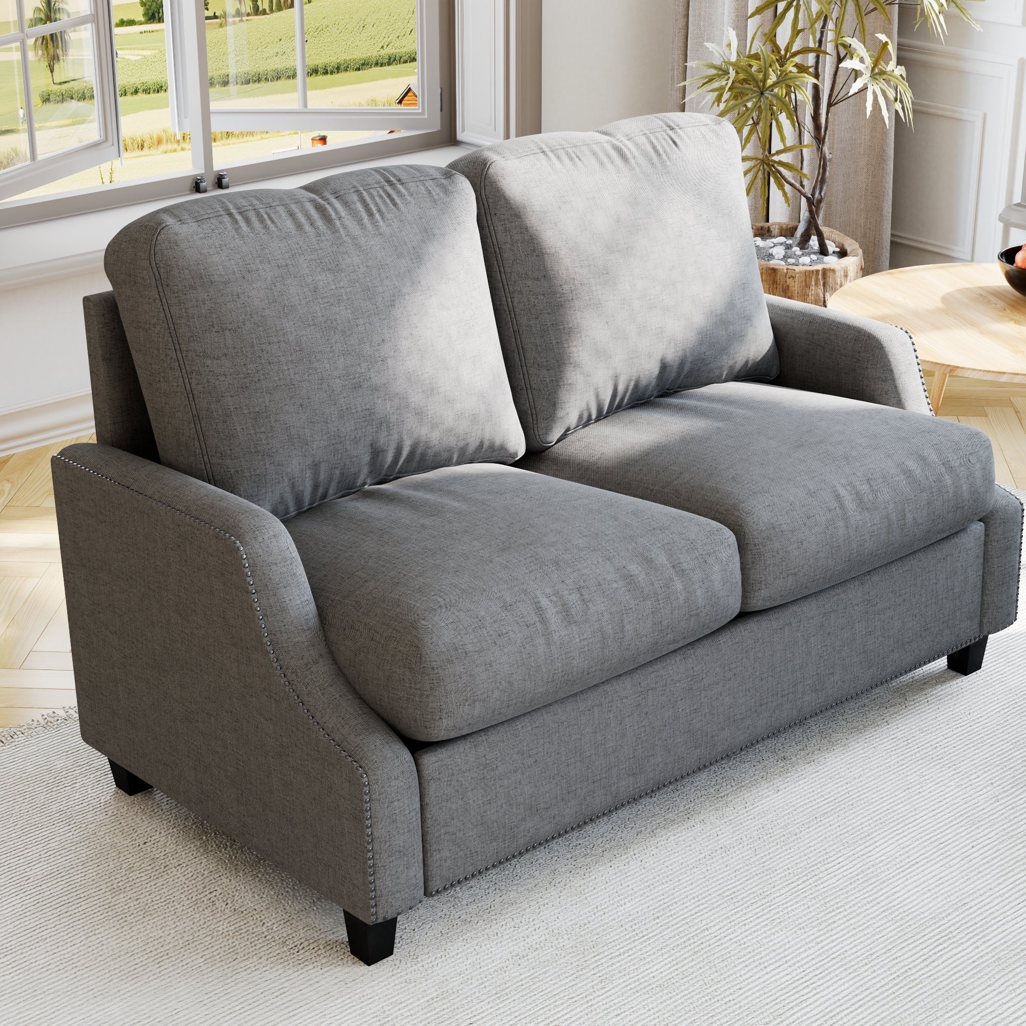 3 Piece Living Room Sofa Sets, Sectional Couch and Loveseat and Armchair Set, Modern 3 Seater Sofa + 2 Seater Couch+ Accent Chair Furniture Set for Apartment