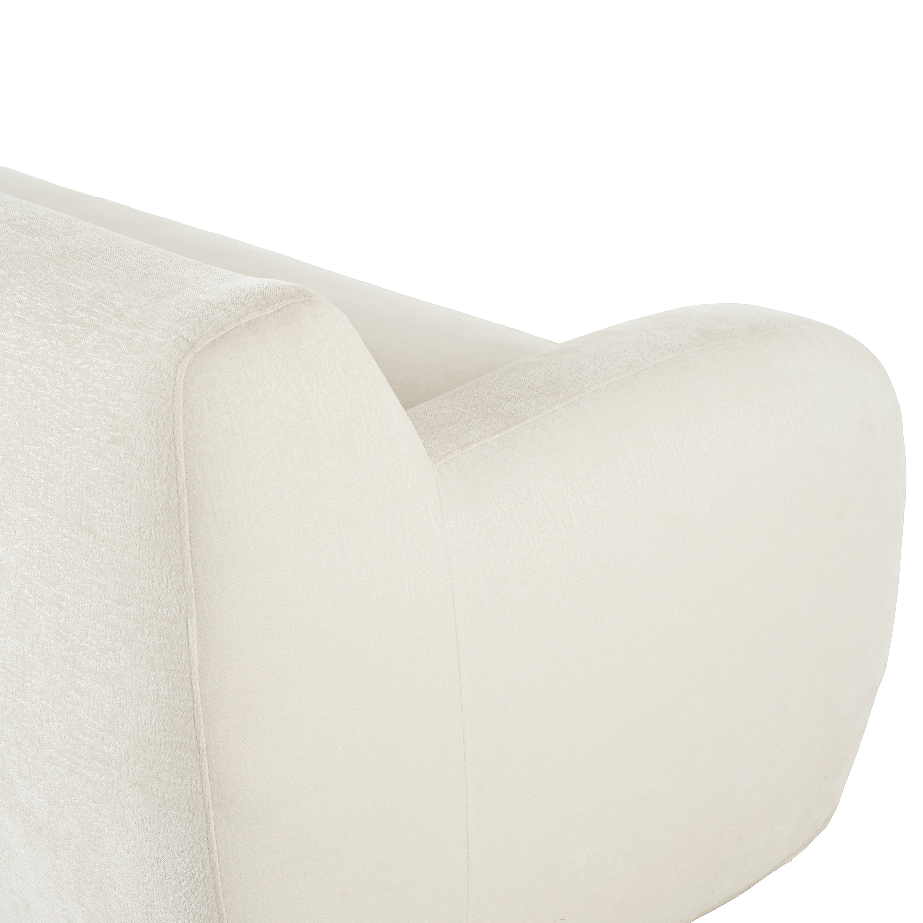 U_Style 81.5' Minimalist Compression Sofa, Curved Design, 3-Seater Casual Sofa for Living Rooms, Bedrooms, and Apartments