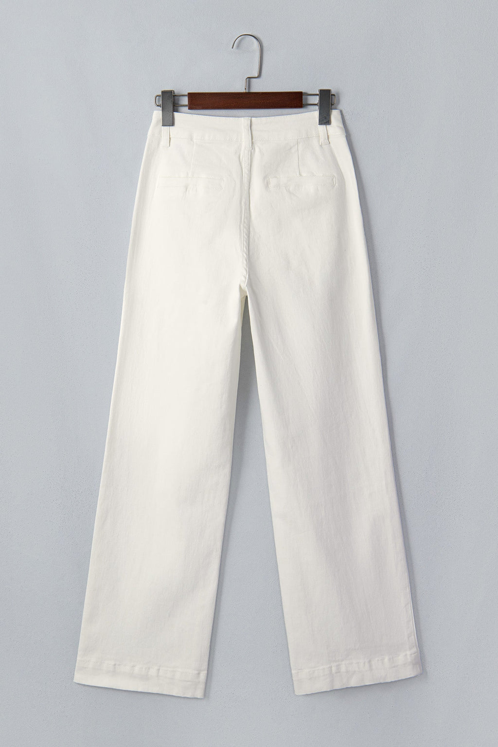 Solid Denim Scalloped Patch Pocket Shift Jeans