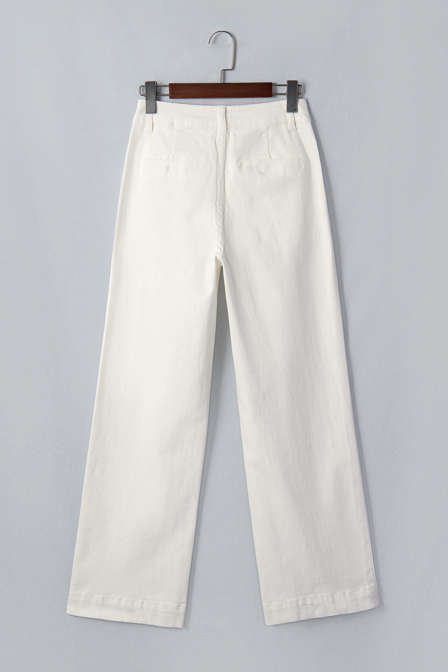 Solid Denim Scalloped Patch Pocket Shift Jeans