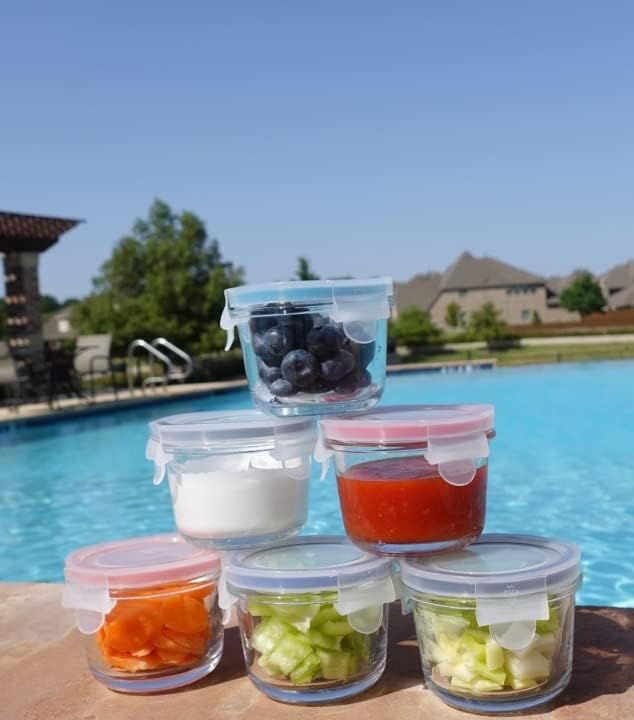Round Mini Glass Container Set