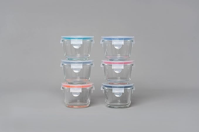 Round Mini Glass Container Set