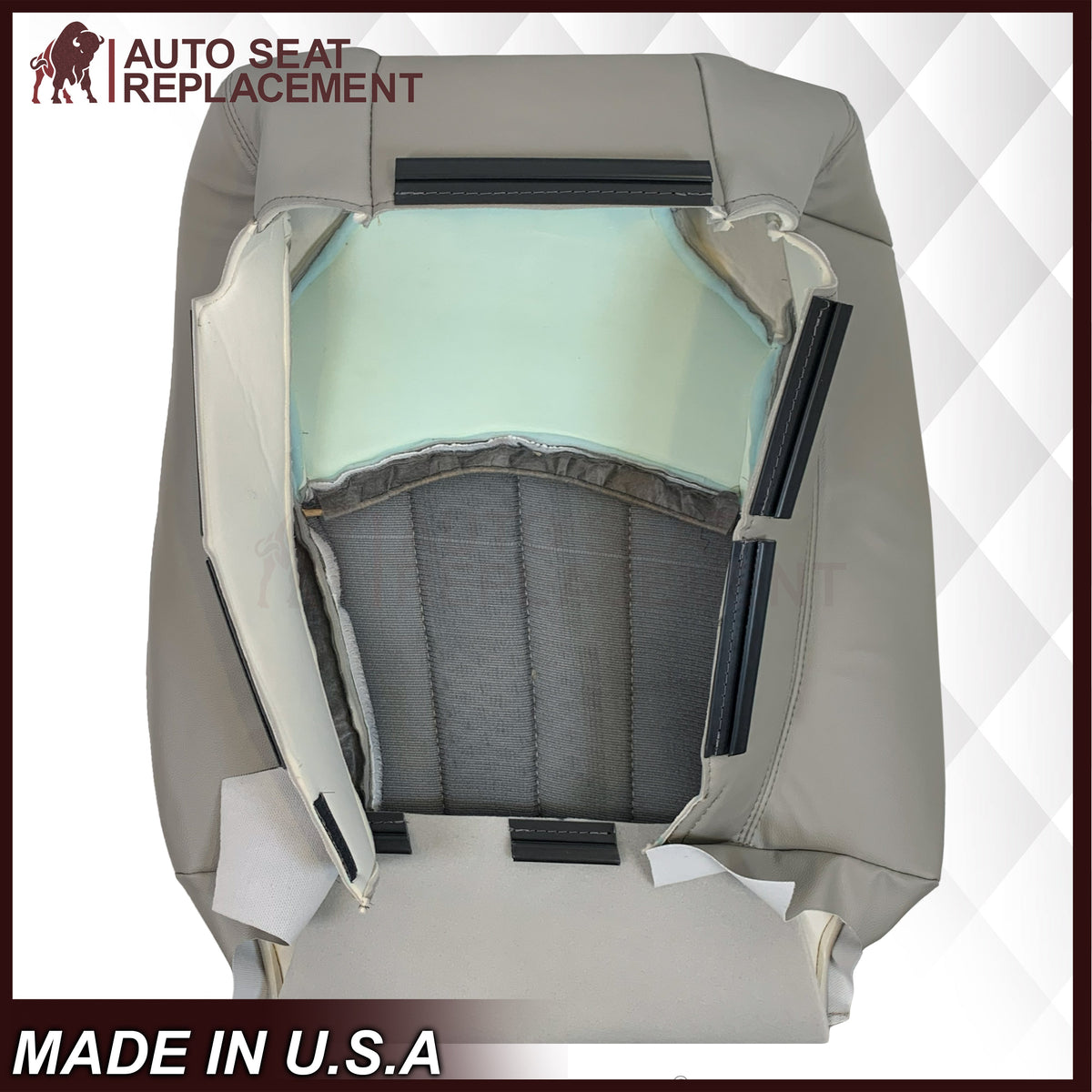 2009-2012 Chevrolet Traverse LT/LTZ Driver or Passenger Replacement Seat Cover: Perforated, Gray