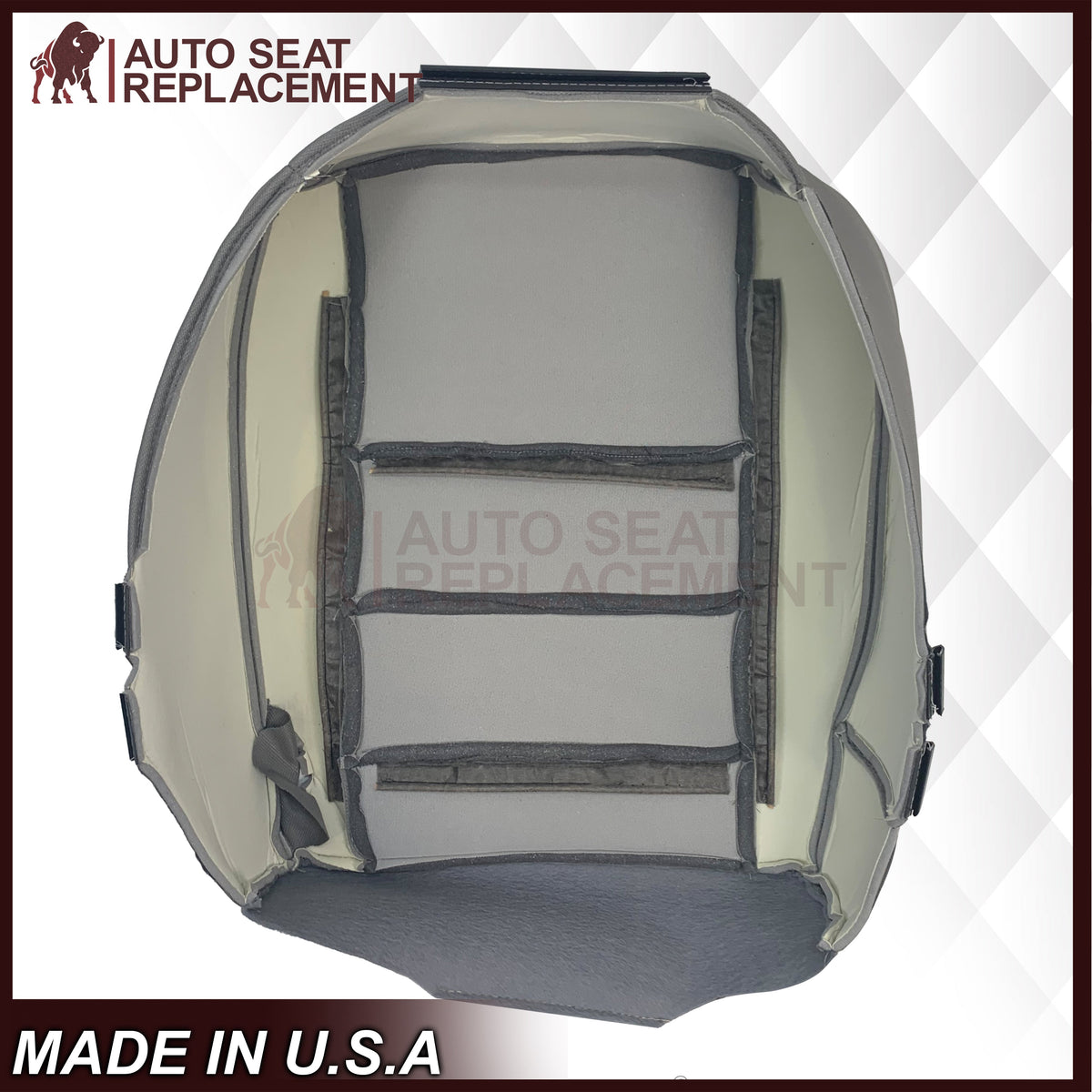 2003-2007 Ford F250 F350 Lariat Seat Cover in Medium Flint Gray Cloth Fabric