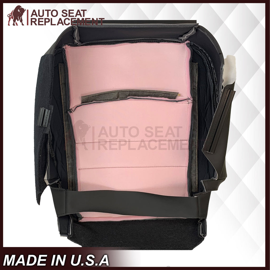 2009 - 2012 Dodge Ram 1500 2500 3500 Laramie Bottom Or Top Replacement Custom Made Seat Cover in Dark Slate (Dark Gray) With Perforated Inserts : Red Logo & Stitching
