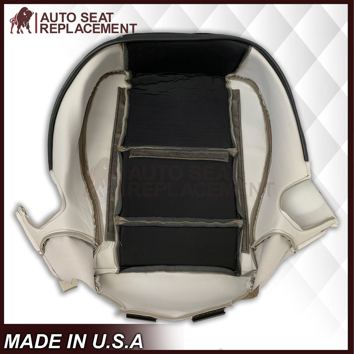 2000 - 2004 Toyota Tundra Driver OR Passenger Side Top and Bottom Replacement Seat Covers In Tan: Choose your material