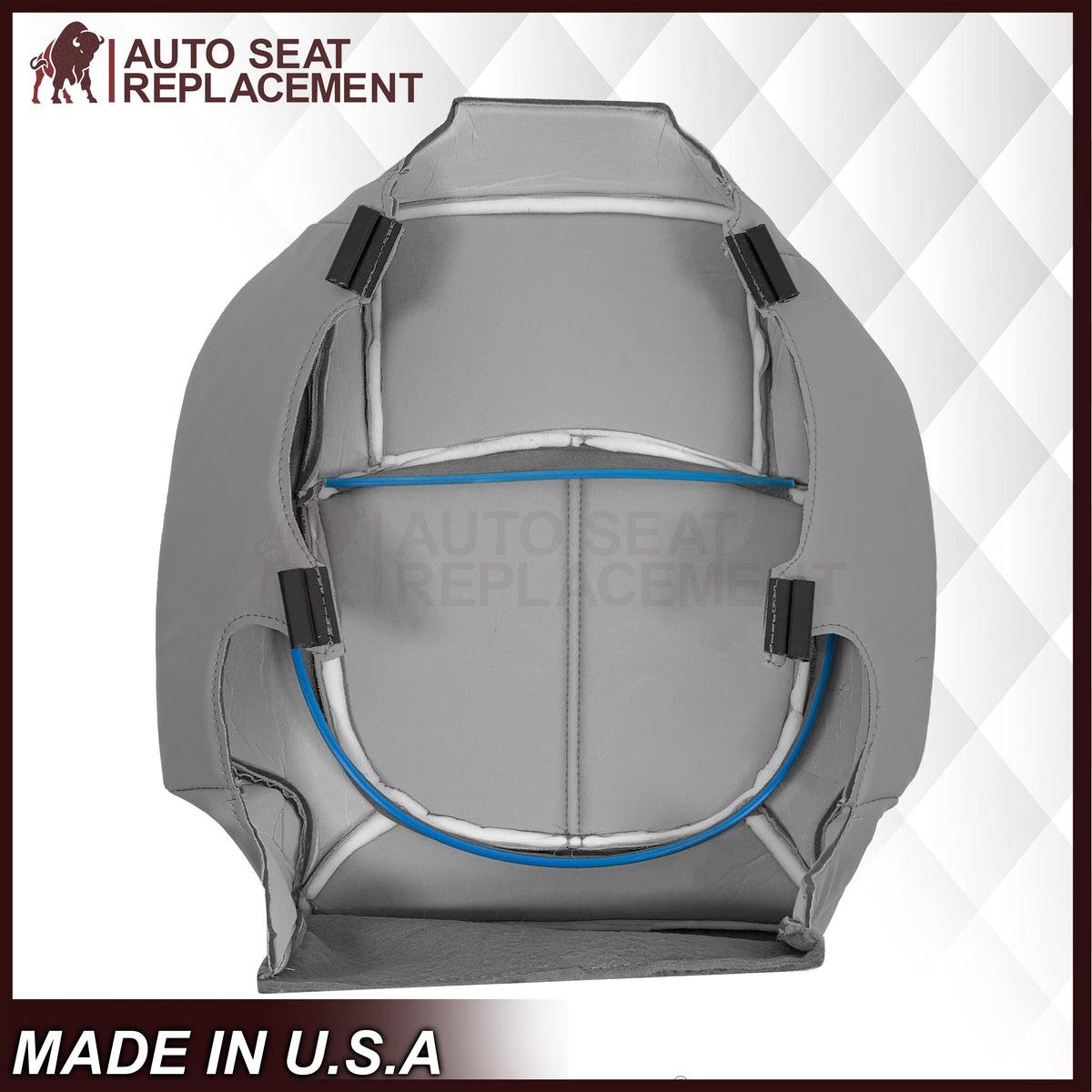 2009-2012 Chevrolet Traverse LT/LTZ Second Row Driver or Passenger Replacement Seat Cover: Non-Perforated, Gray