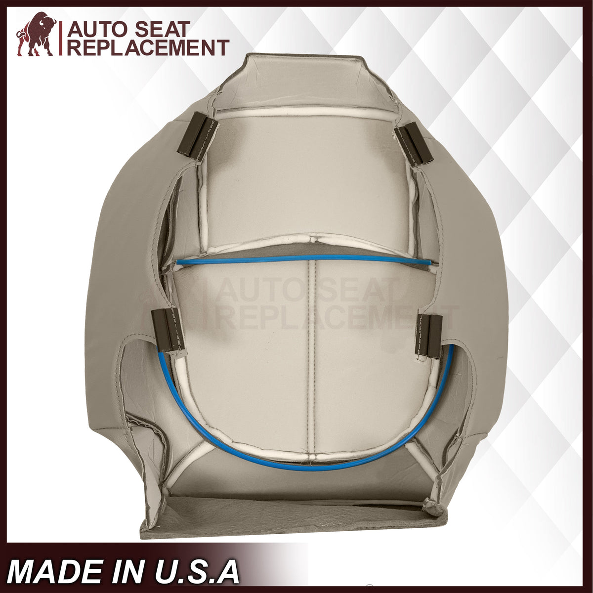 2009-2012 Chevrolet Traverse LT/LTZ Second Row Driver or Passenger Replacement Seat Cover: Non-Perforated, Tan