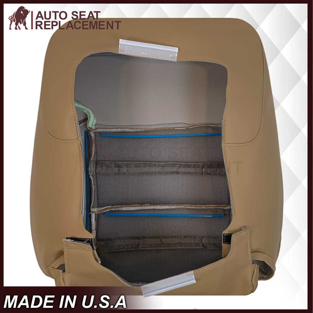 2014-2019 GMC Sierra Denali Perforated Genuine Leather Replacement Seat Cover In Dune Tan