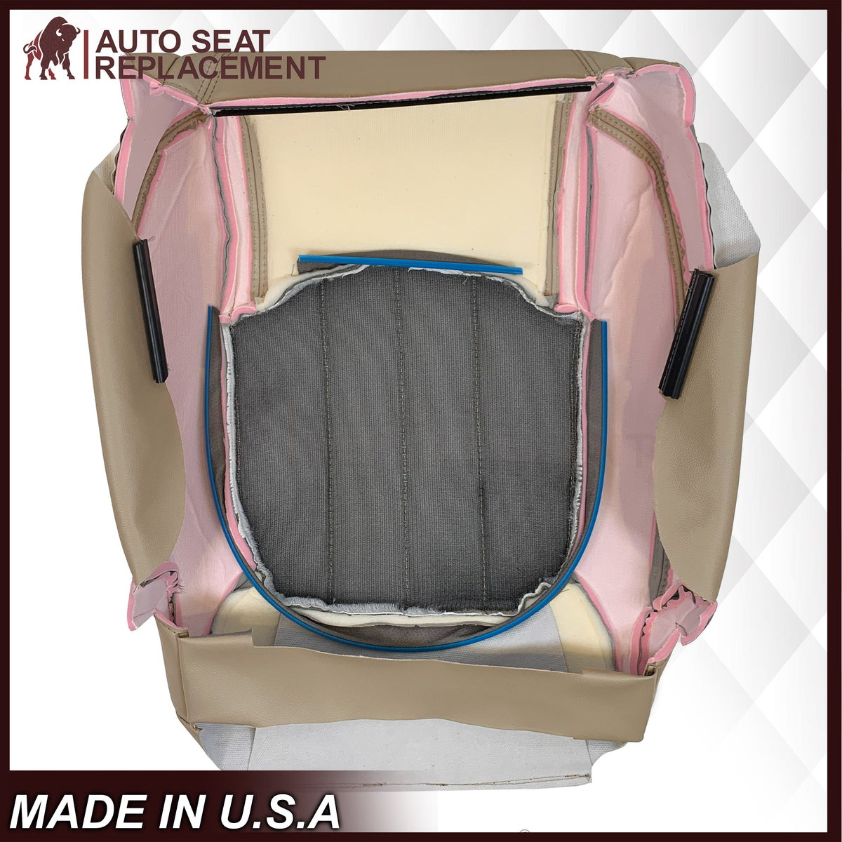 2009-2012 Chevrolet Traverse LT/LTZ Driver or Passenger Replacement Seat Cover: Perforated, Tan