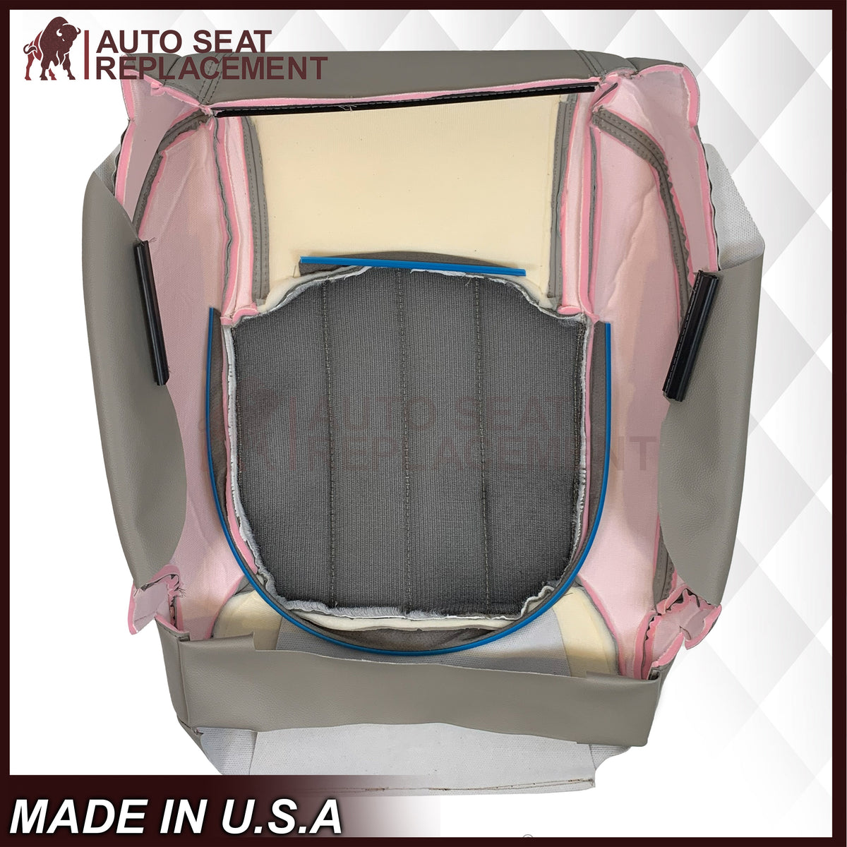 2008-2012 Buick Enclave Perforated Replacement Seat Covers In Gray: Choose Leather or Syn. Leather