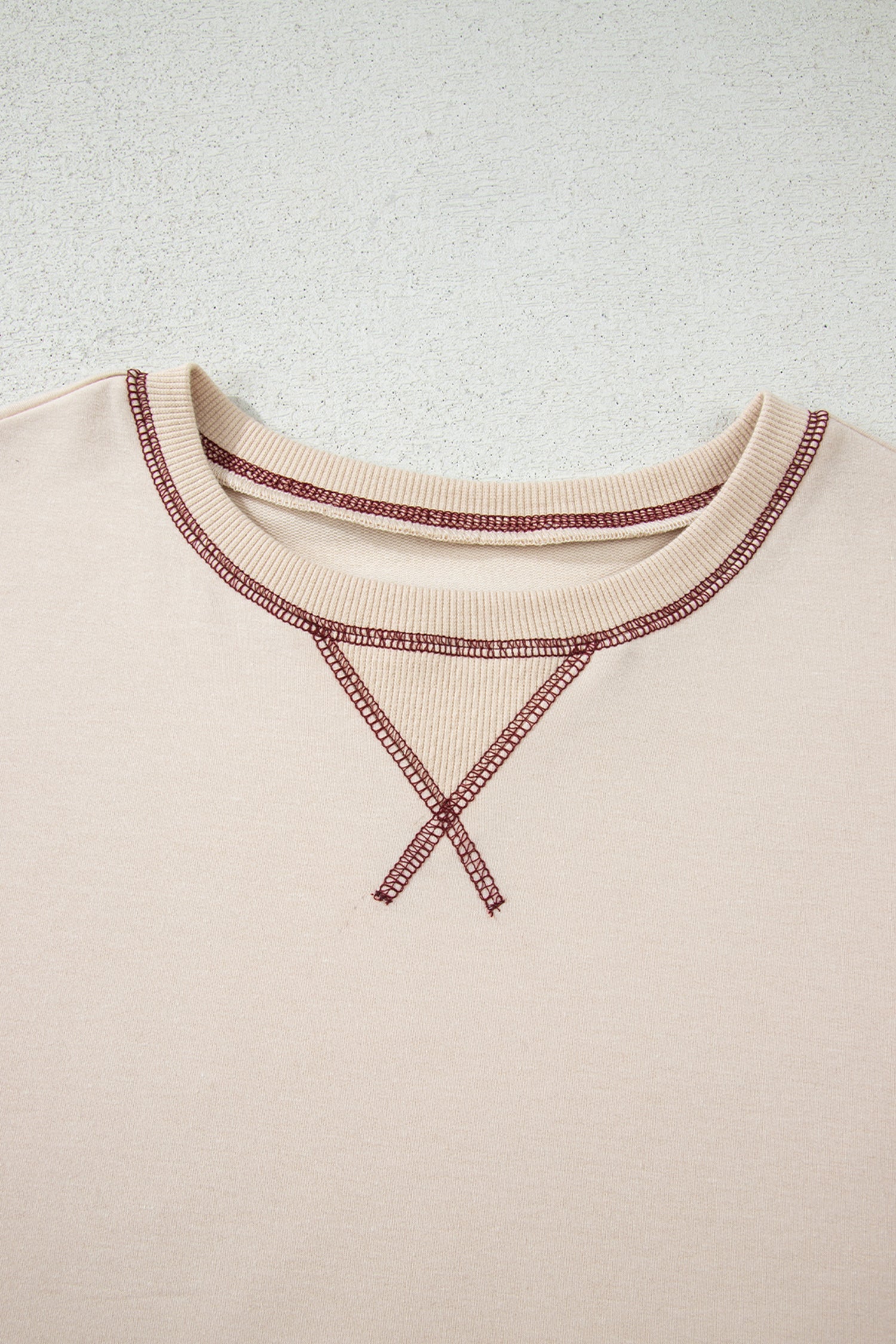 Stripe Sleeve Patchwork Casual Knit Top