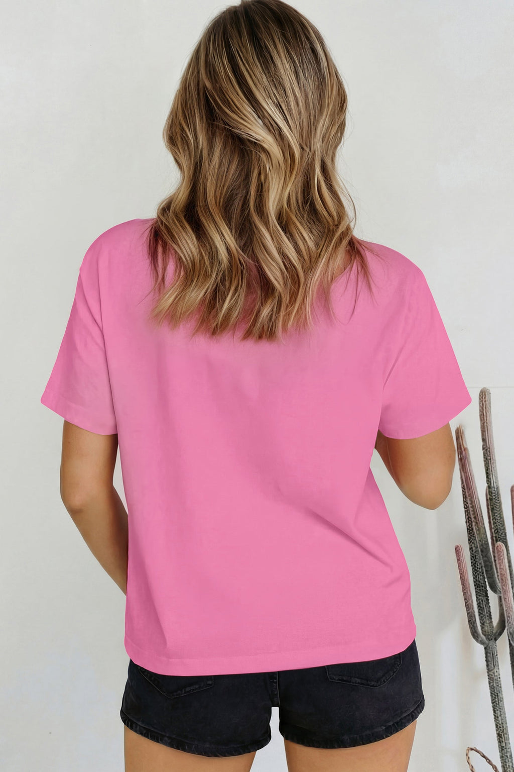 Oversized Solid Color High Neck Tee