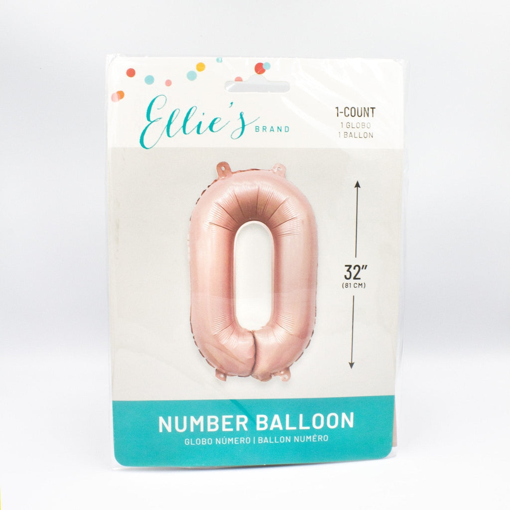 Blush Mylar Number Balloon