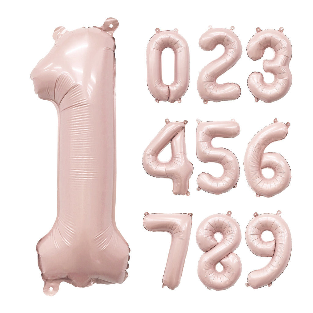 Blush Mylar Number Balloon