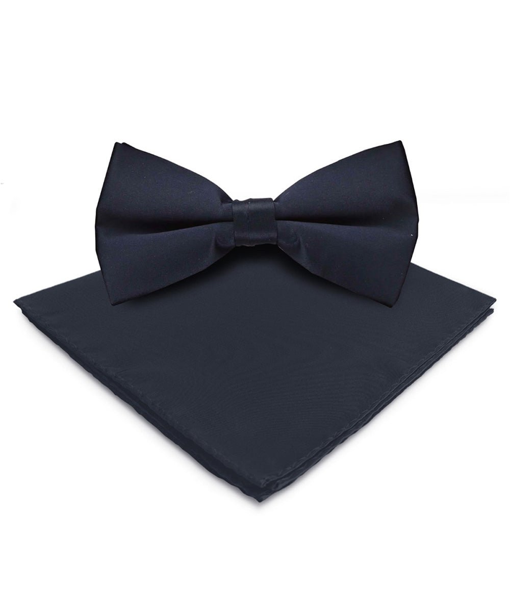Vittorio Farina Men's Satin Bow Tie & Pocket Square in Gift Box