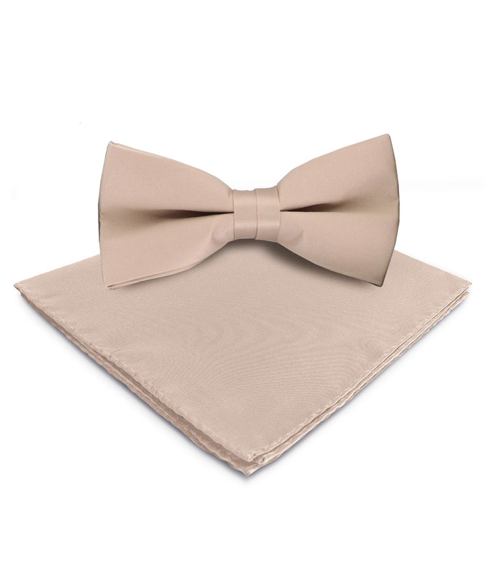 Vittorio Farina Men's Satin Bow Tie & Pocket Square in Gift Box