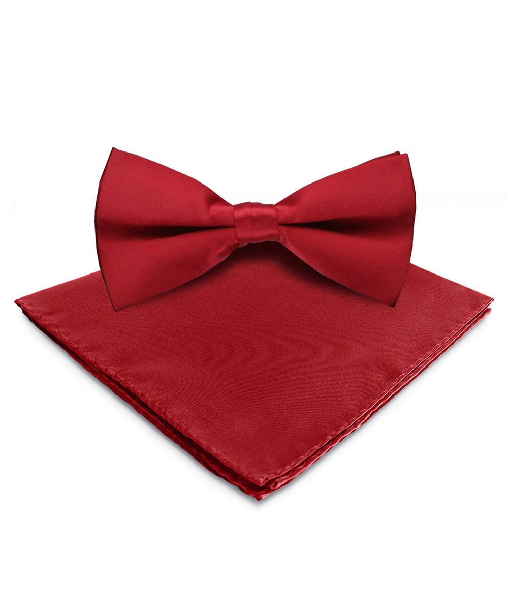 Vittorio Farina Men's Satin Bow Tie & Pocket Square in Gift Box