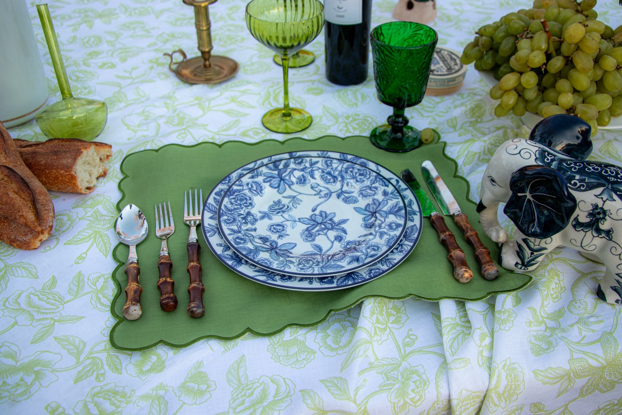Bombay Blue Dinner Plate - Set of 4 (+1 Bonus Plate)