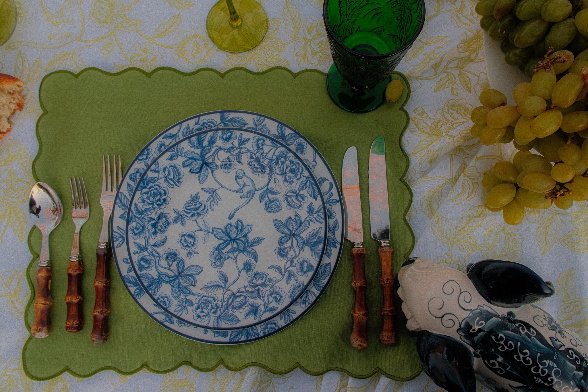 Bombay Blue Dinner Plate - Set of 4 (+1 Bonus Plate)