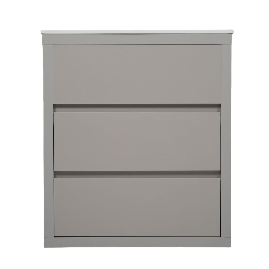 Double Sinks Bathroom Vanity Set With 2 Ceramic Basins