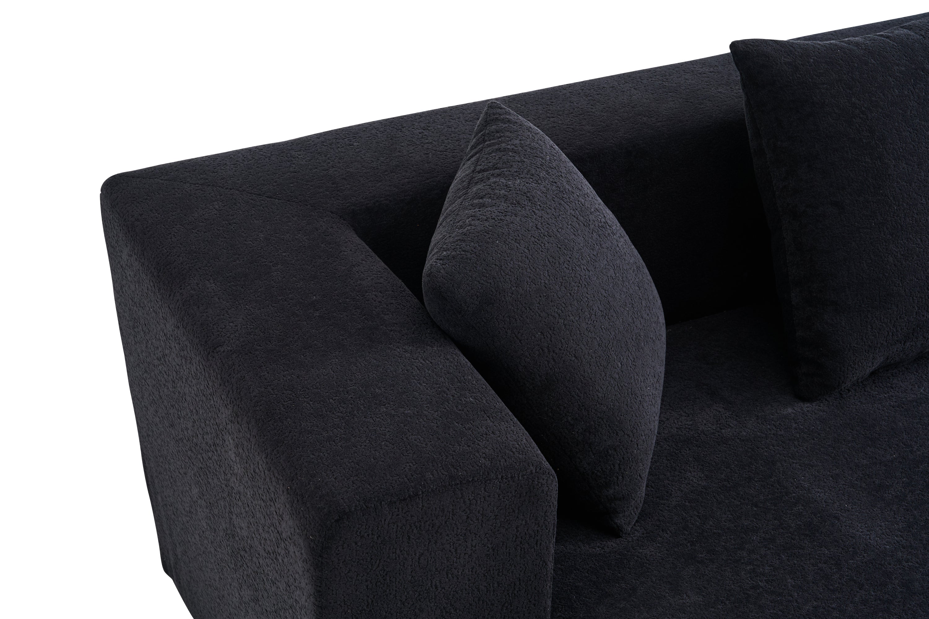 Memory Foam Couch, No Installation & Easy to Transport, Deep Seat Modern Sofa with Chenille Fabric, Couch for Living Room, Bedroom, Apartment, Home Office
