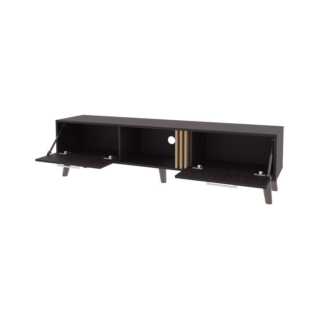 Dragon Tv Stand with 2 Doors and Open Storage, Wengue
