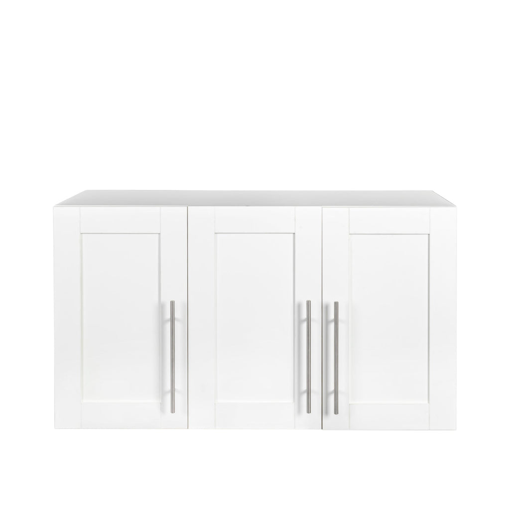 Stackable Wall Mounted Storage Cabinet, 15.75 'D x 35.43' W x 19.69 'H, White