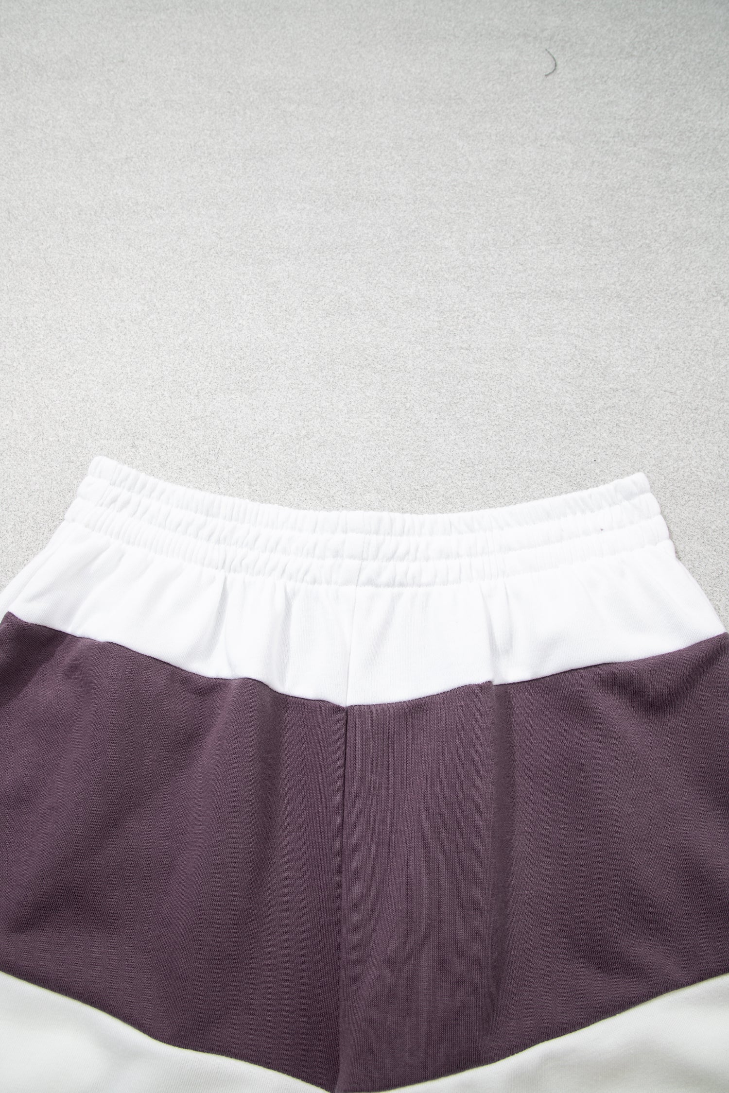 Stripe Colorblock Reverse Seam Top and Shorts Set