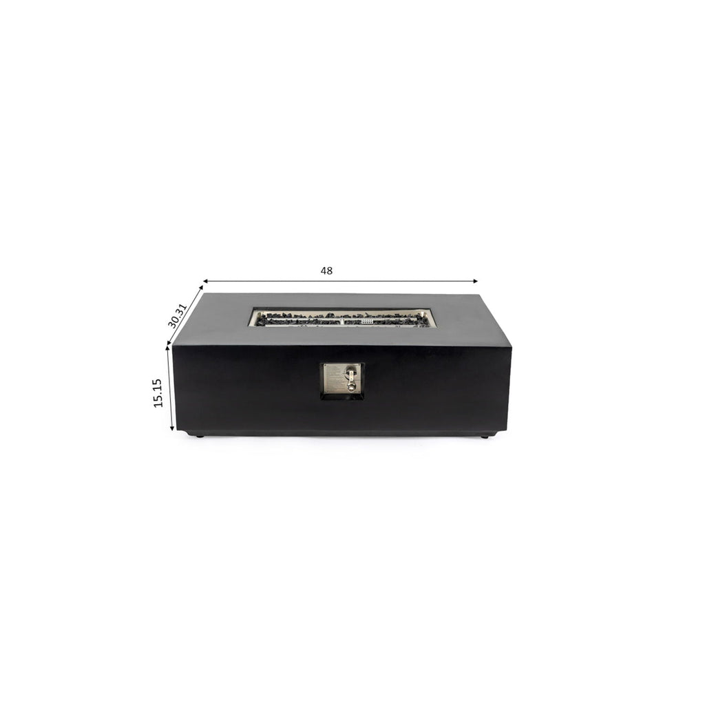 Propane / Natural Gas Fire Pit Table, 50,000 BTU - Charcoal