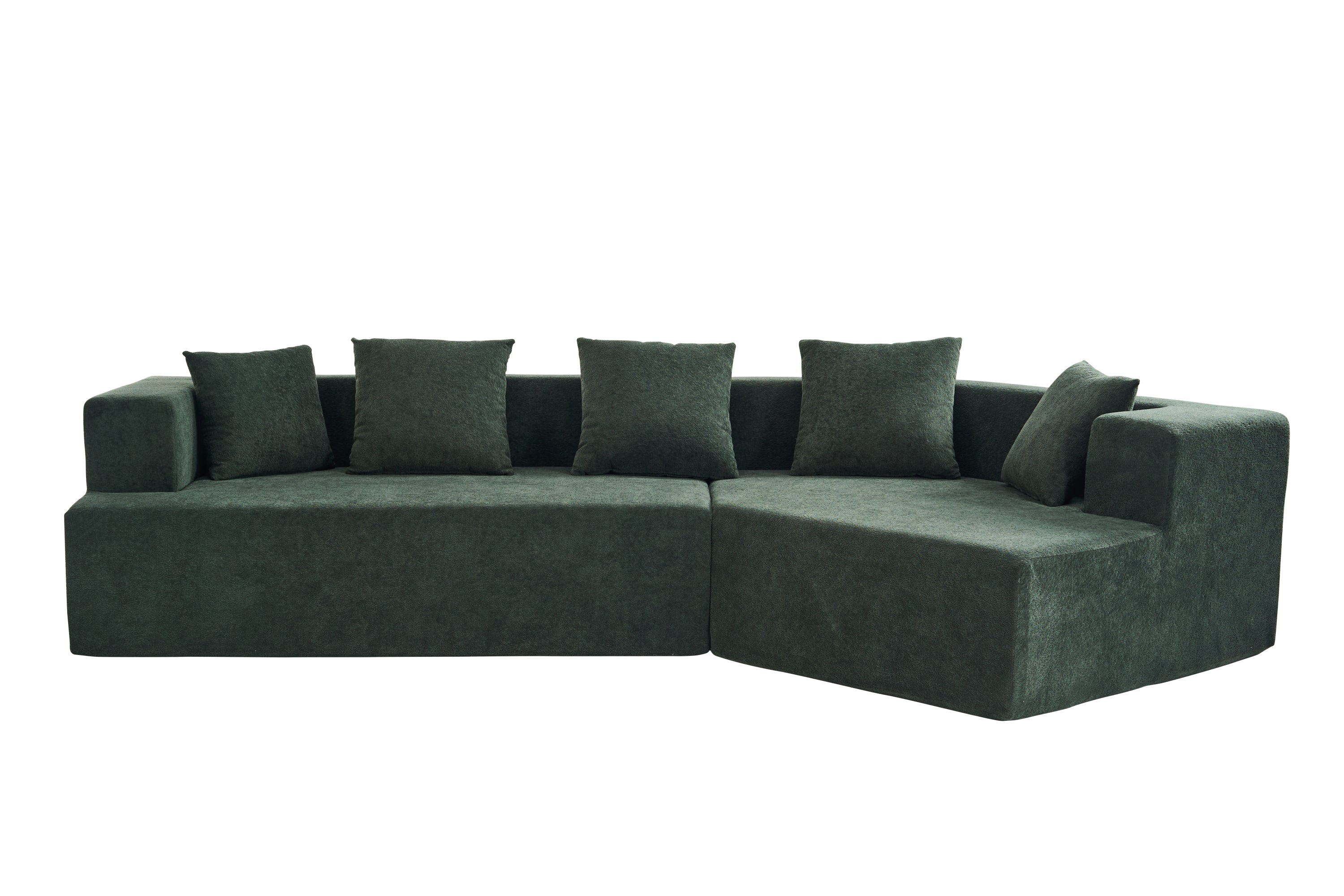 Memory Foam Couch, No Installation & Easy to Transport, Deep Seat Modern Sofa with Chenille Fabric, Couch for Living Room, Bedroom, Apartment, Home Office