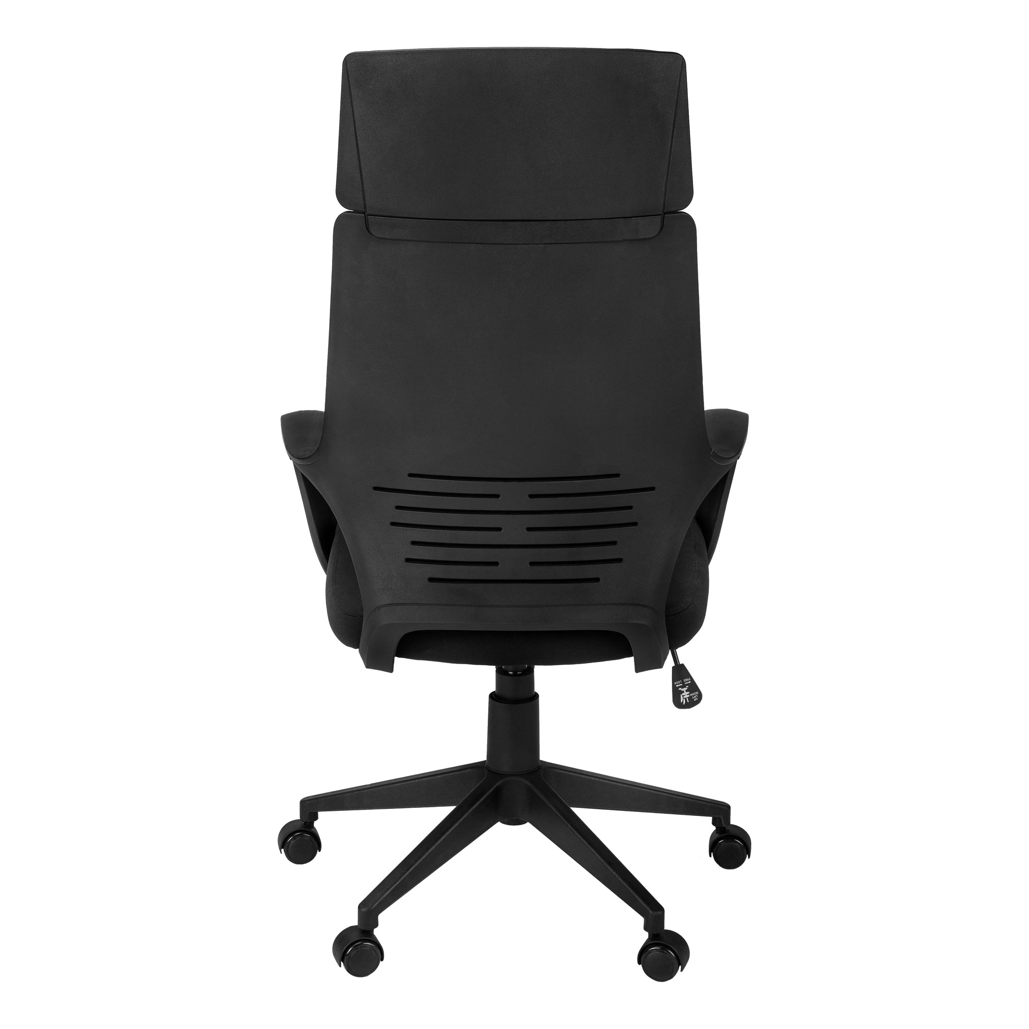 Office Chair, Adjustable Height, Swivel, Ergonomic, Armrests, Computer Desk, Work, Black Fabric, Black Metal, Contemporary, Modern