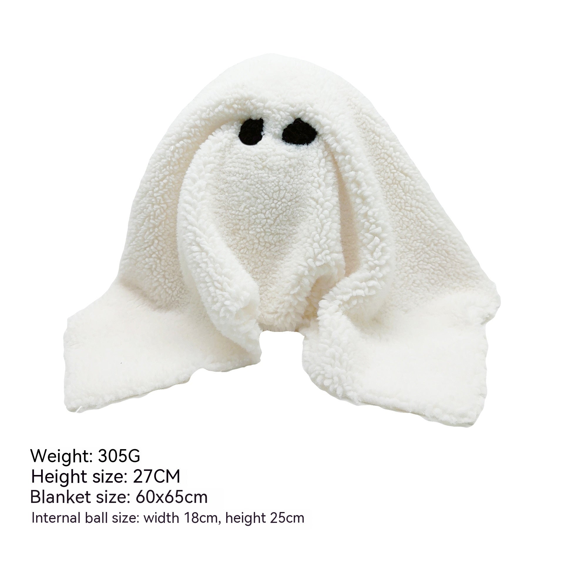Halloween Ghost Plush Toy – Soft Decorative Doll with Pumpkin, Devil, or Cat