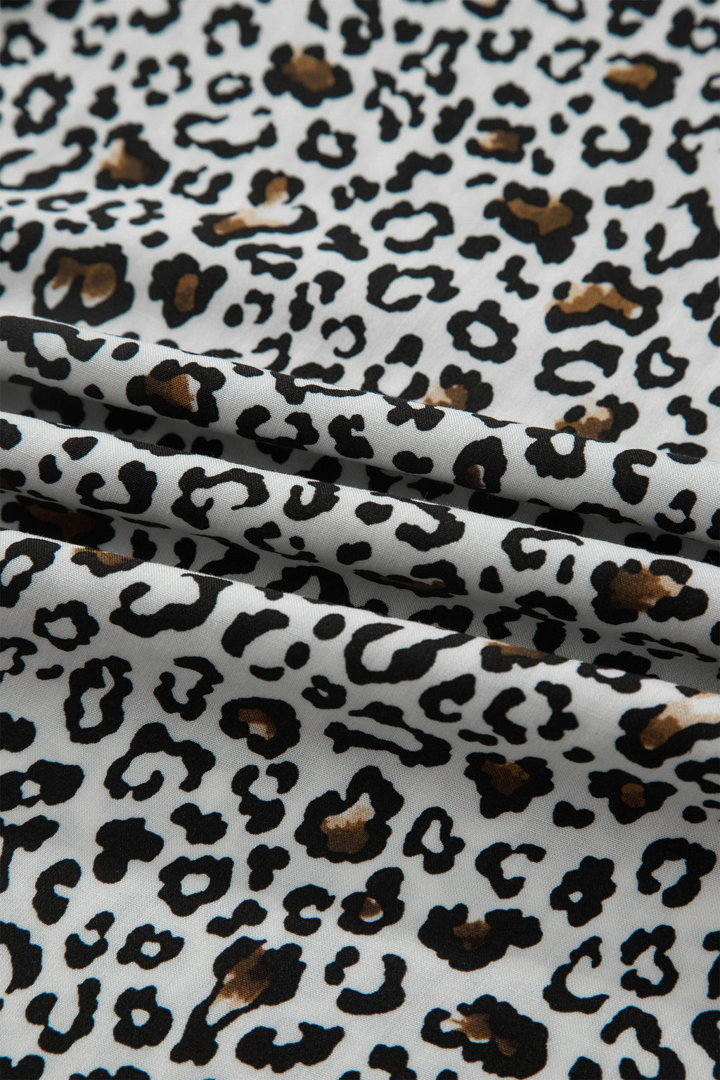 Leopard Zip Up V-Neck Cinched Waist Maxi Dress