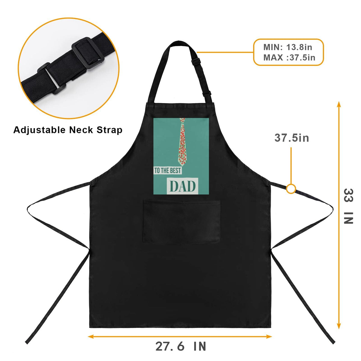 Best Dad Ever Polka Dots Custom Apron for Men (Made in USA)