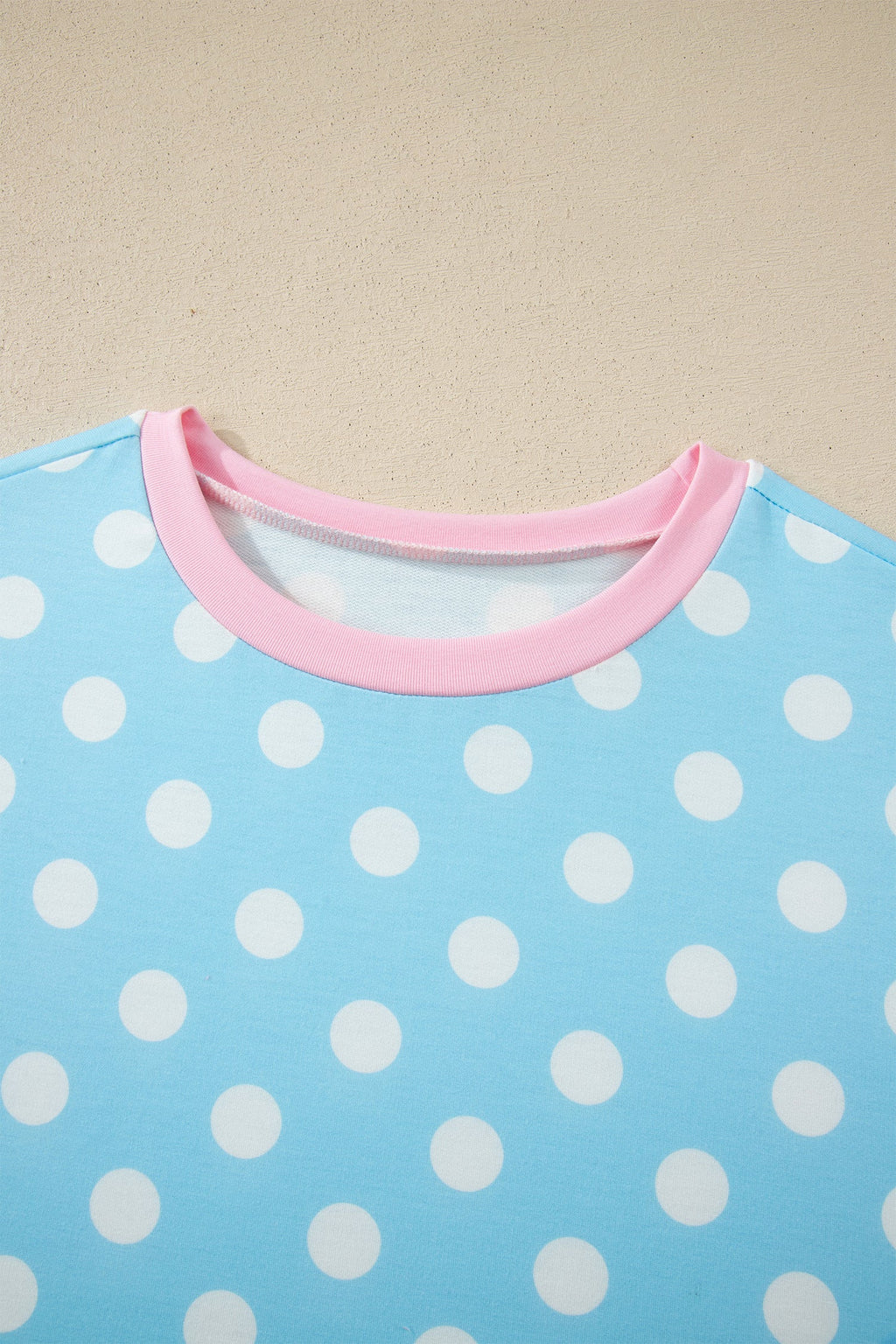 Polka Dot Short Sleeve Top & Drawning Pants Set