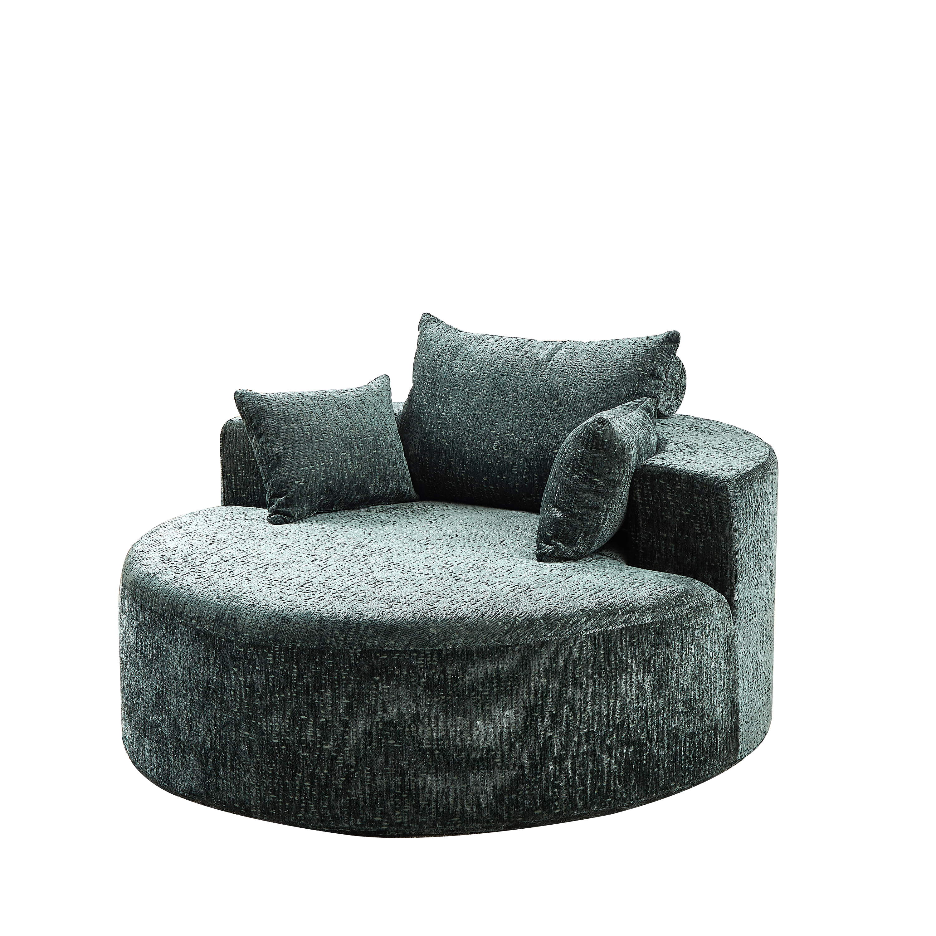 55''L Chenille Sponge single sofa,No Assembly Required,Fluffy Modern Sleeper Chair for Living room, Bedroom, Lounge and Projection Room(Not a swivel chair.)