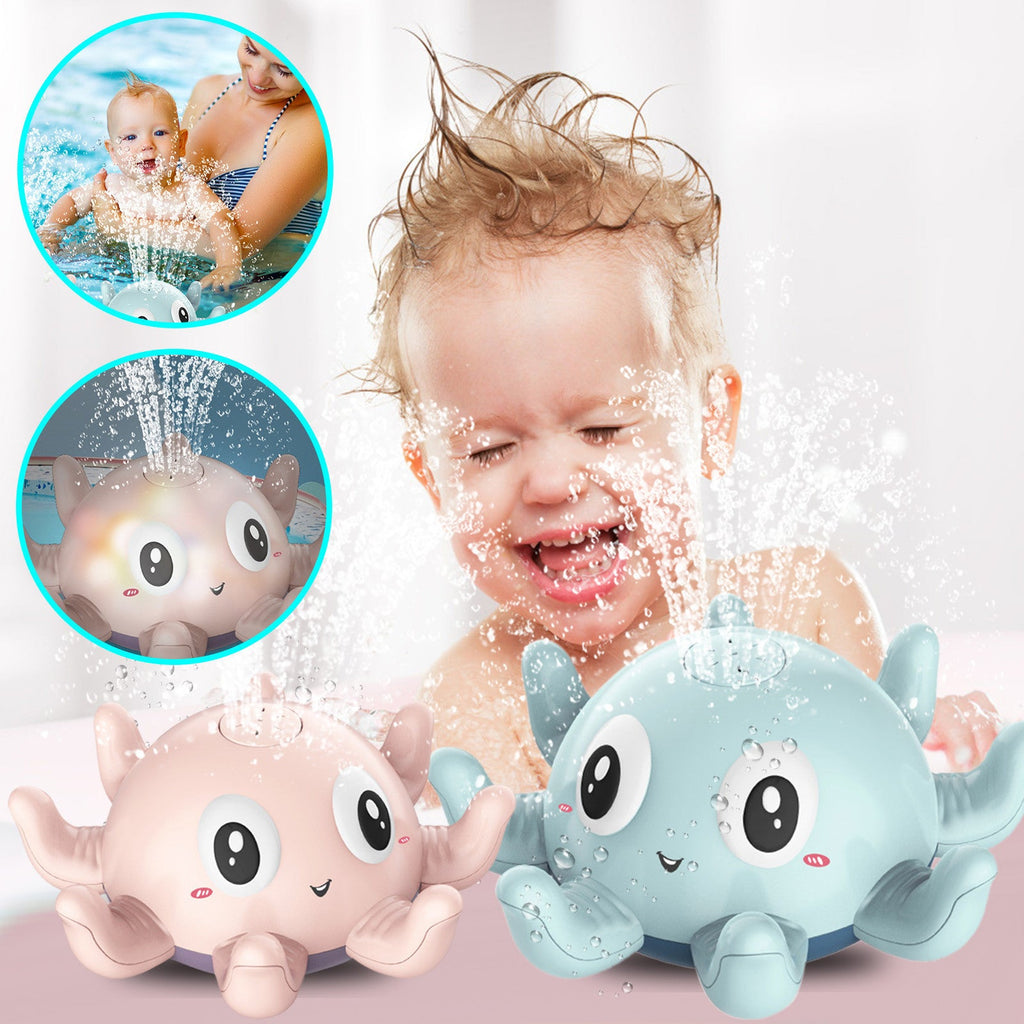 Automatic Water Spray Bath Toy – Flashing Light-Up Octopus for Kids