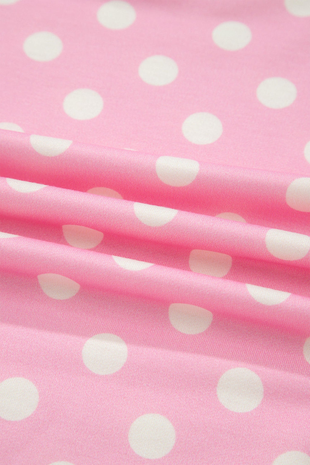 Polka Dot Colorblock Mock Neck & Shorts Set