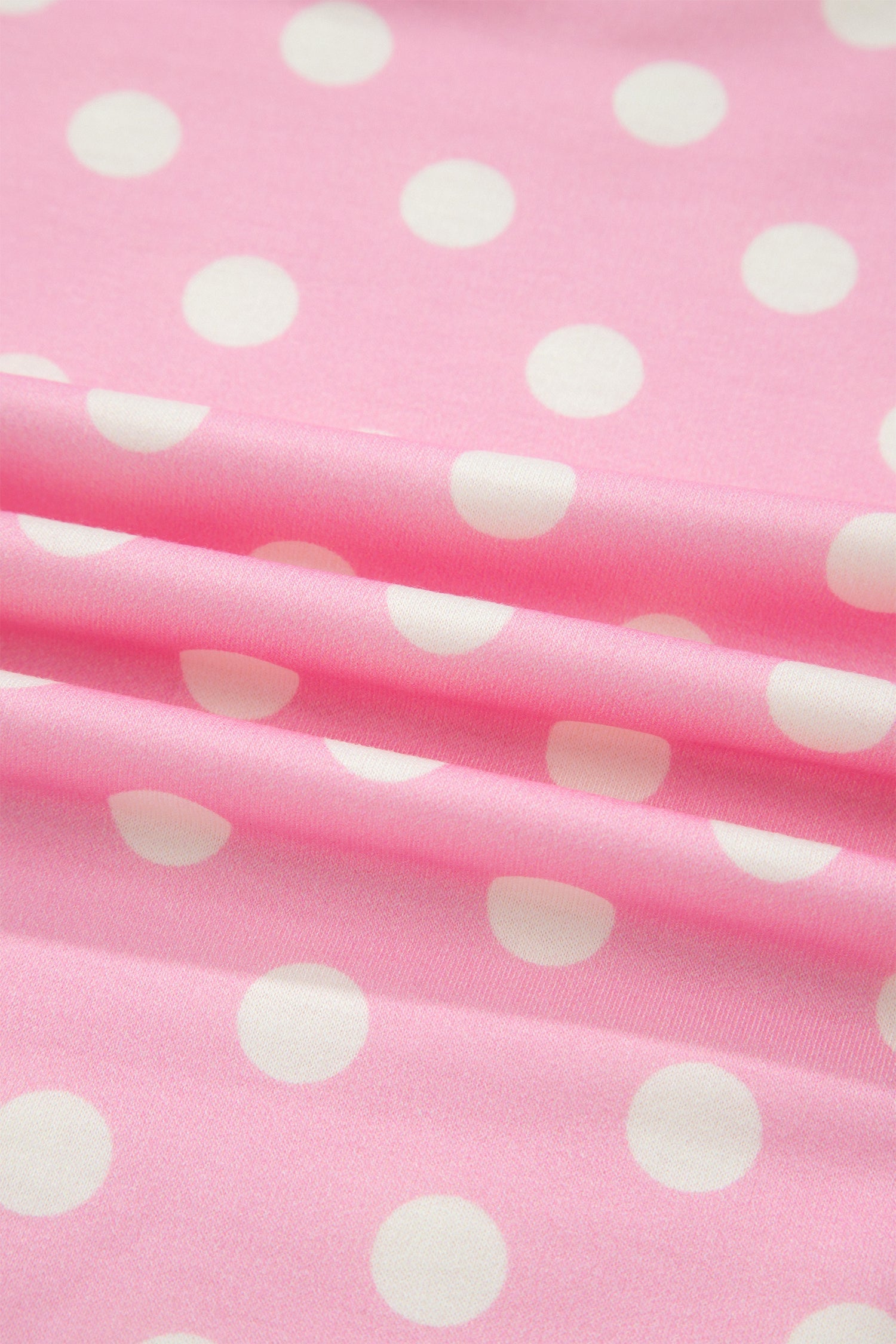 Polka Dot Colorblock Mock Neck & Shorts Set