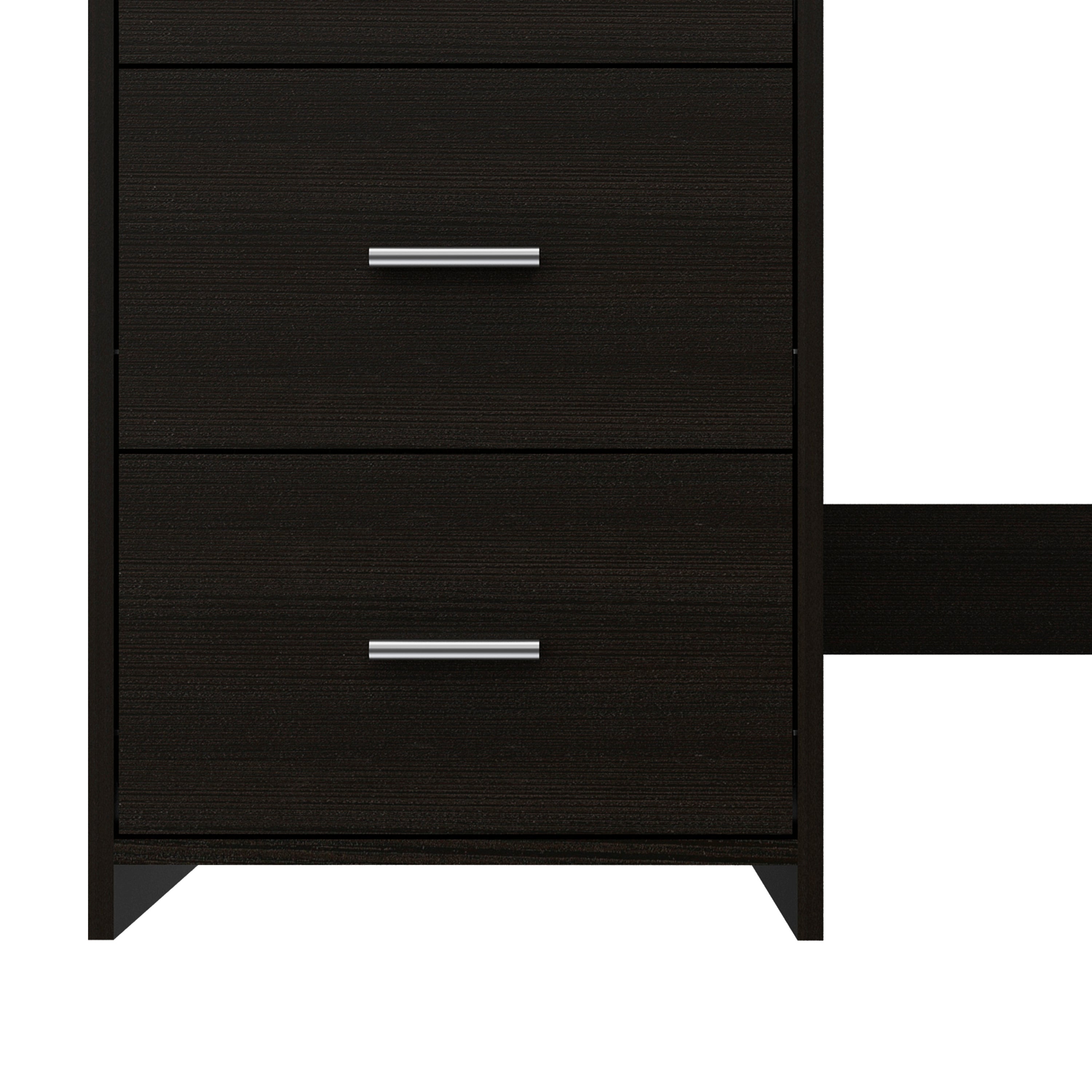 Classic 3 Drawers Writing Desk -Black