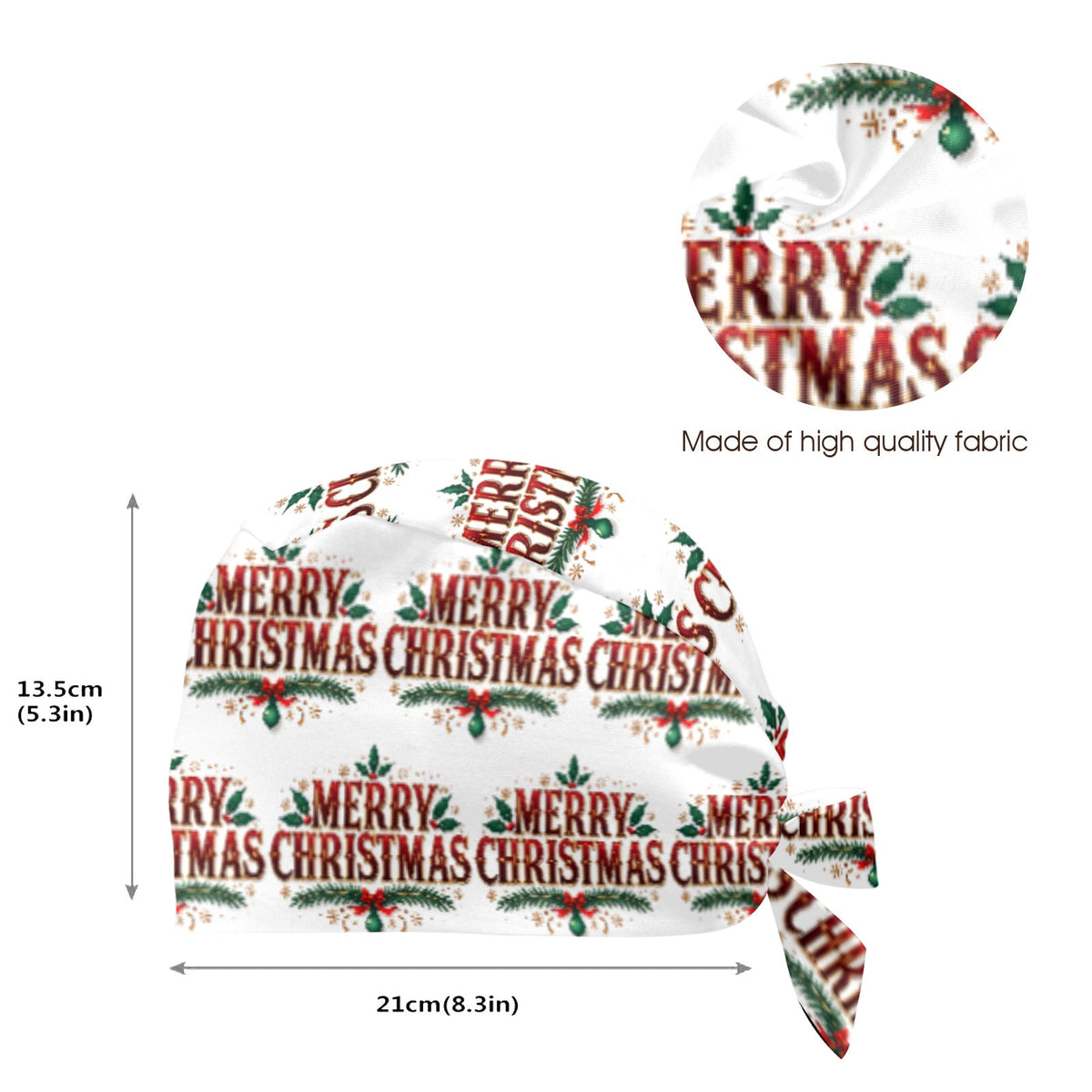 Merry Christmas Medical Scrub Cap (Made in USA)