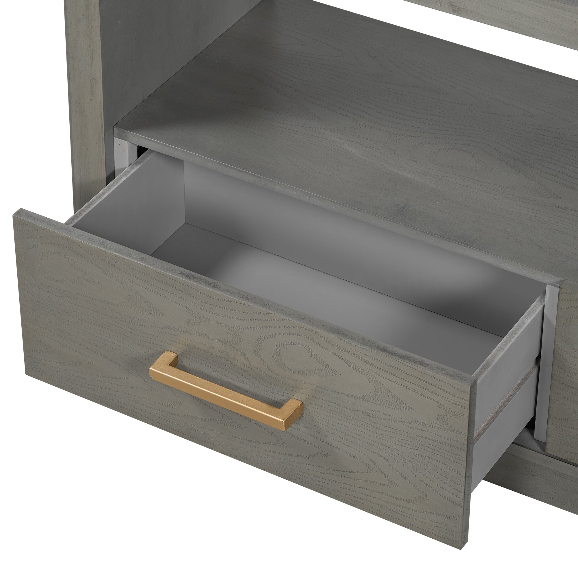 Mirod Stylish TV Stand with Ample Storage,Classic Design with Three Drawers and Spacious Surface,Minimalist Metal Handles,Versatile as TV Console or Side Cabinet
