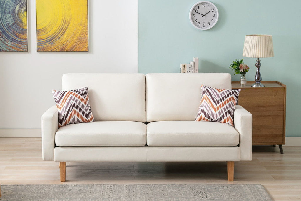 Bahamas - Minimalistic Sofa With 2 Throw Pillows